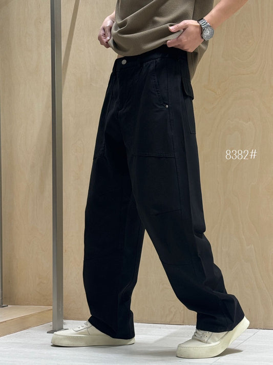Black Cargo Pants 8382