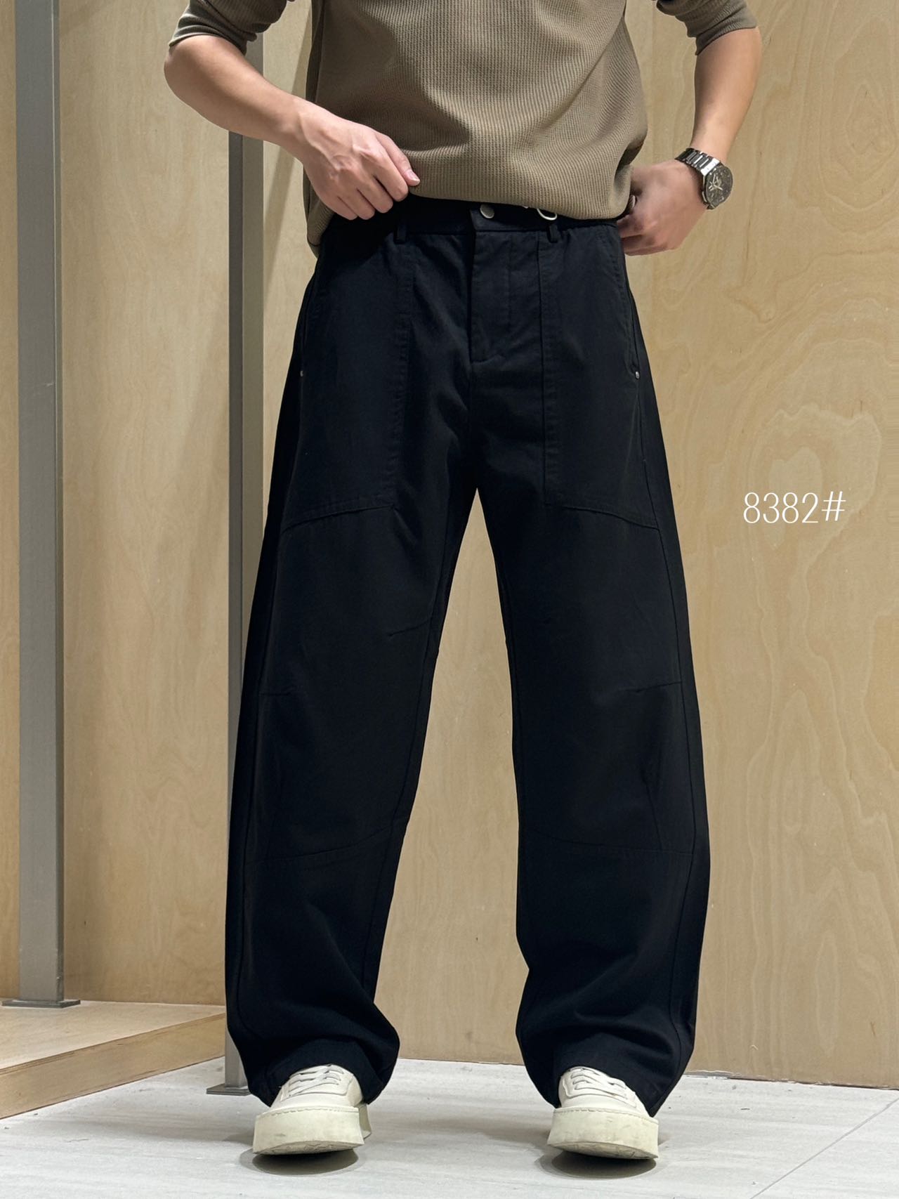 Black Cargo Pants 8382