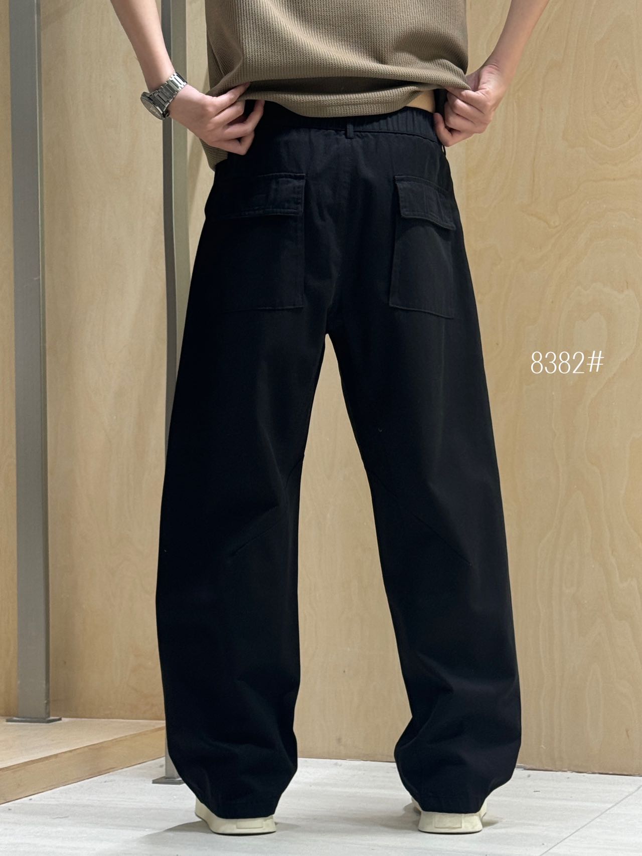 Black Cargo Pants 8382