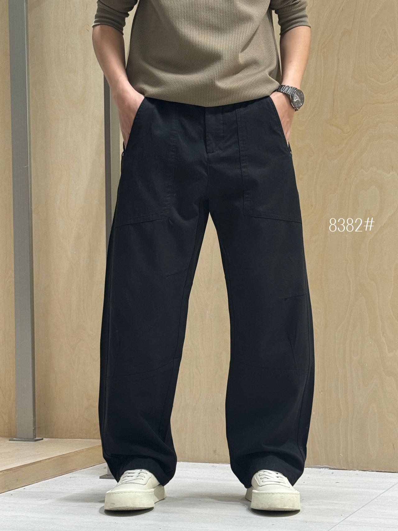 Black Cargo Pants 8382