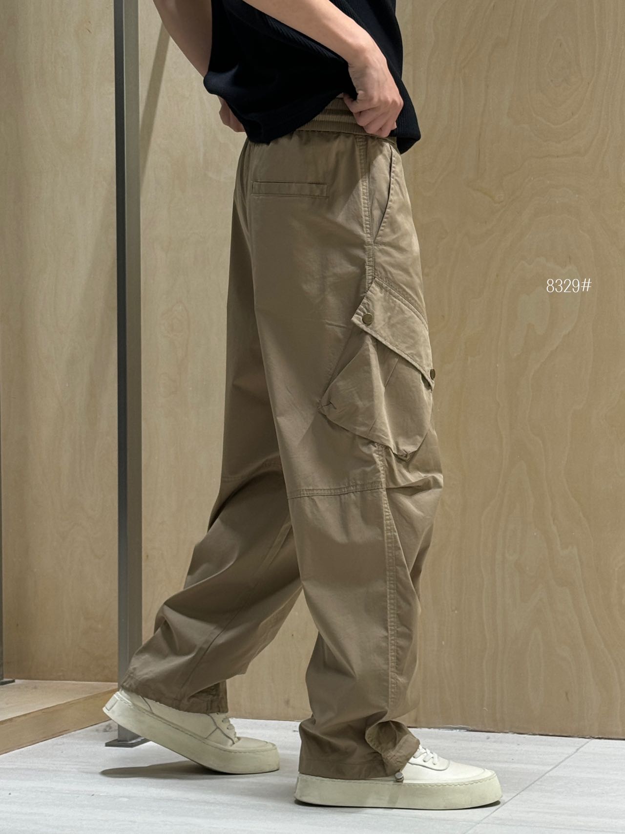 Khaki Lightweight Cargo Pants 8329