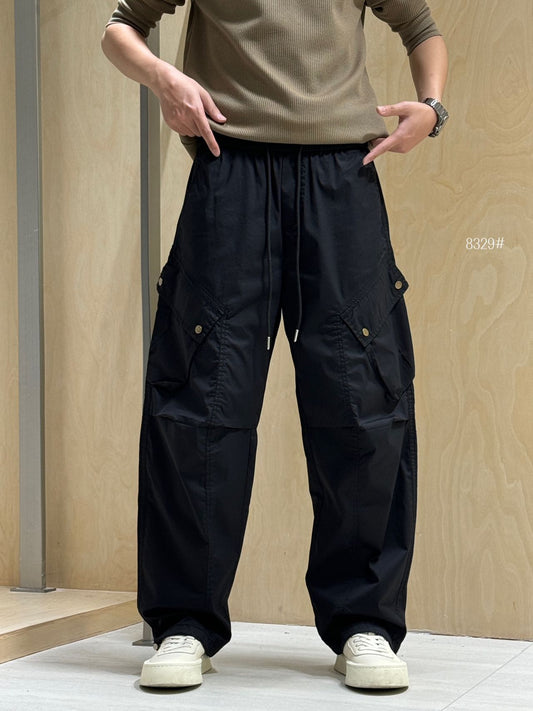 Black Lightweight Cargo Pants 8329