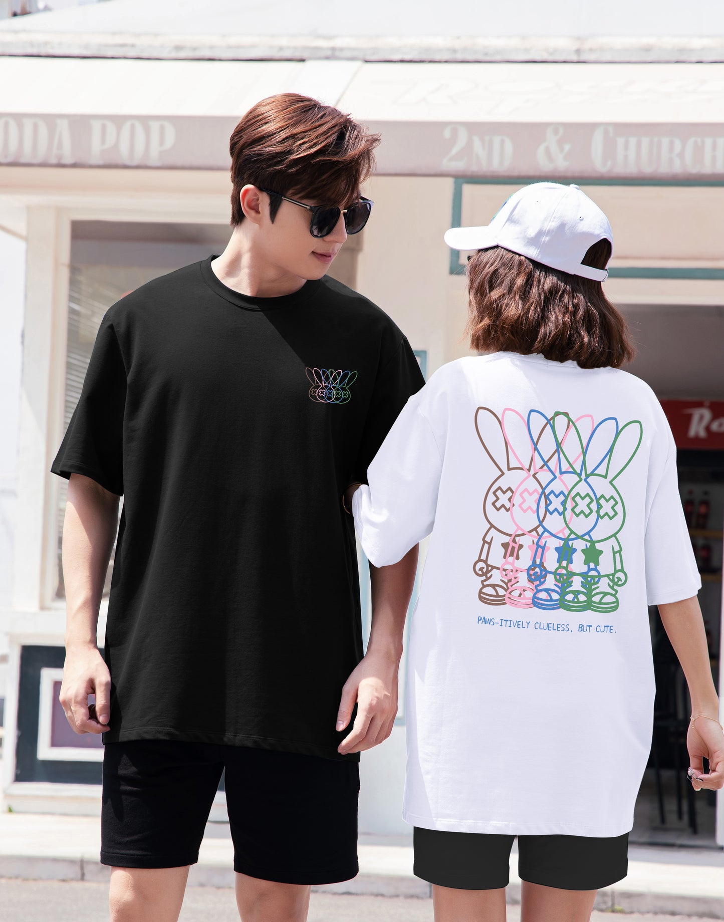 "Paws-itively Bunny" Oversized Tee - 3545