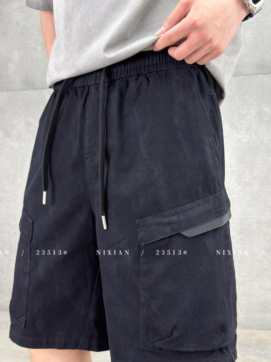 Black Cargo Shorts 23513