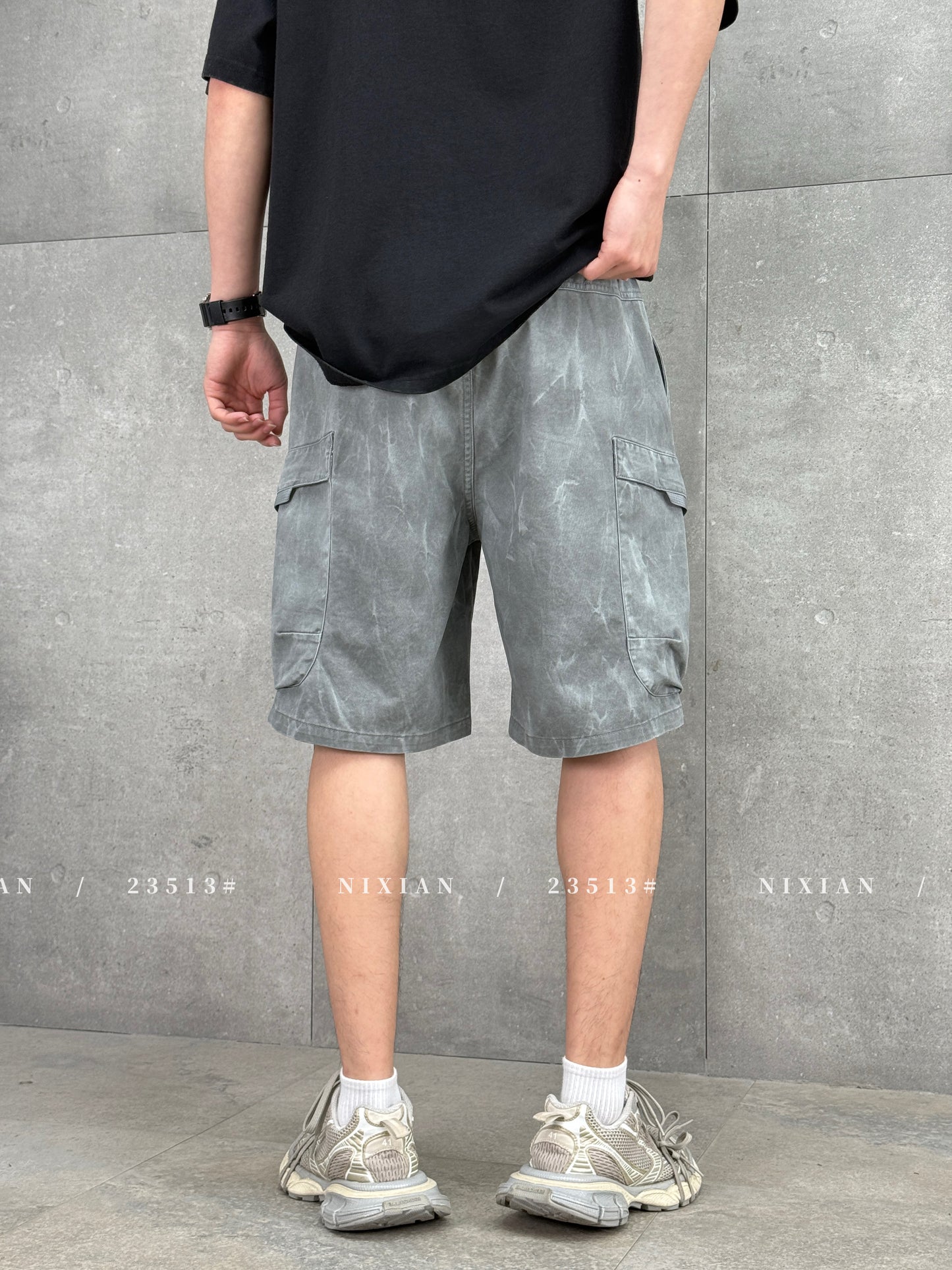 Grey Cargo Shorts 23513