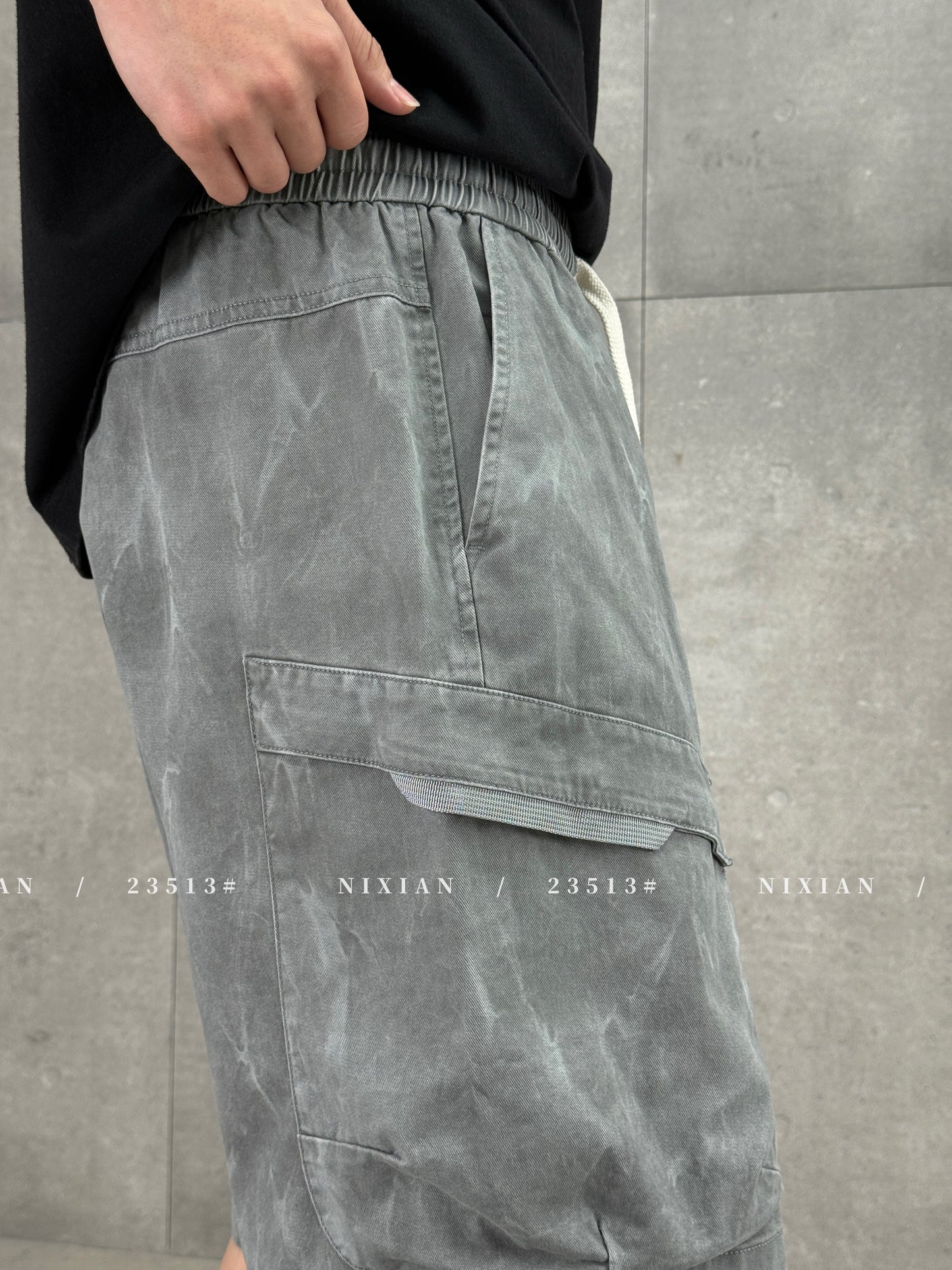 Grey Cargo Shorts 23513