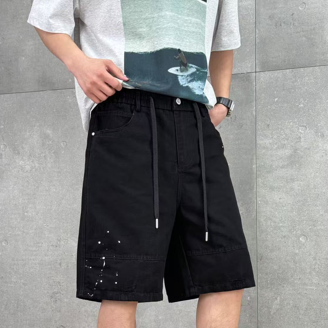 Black Cargo Shorts 23516