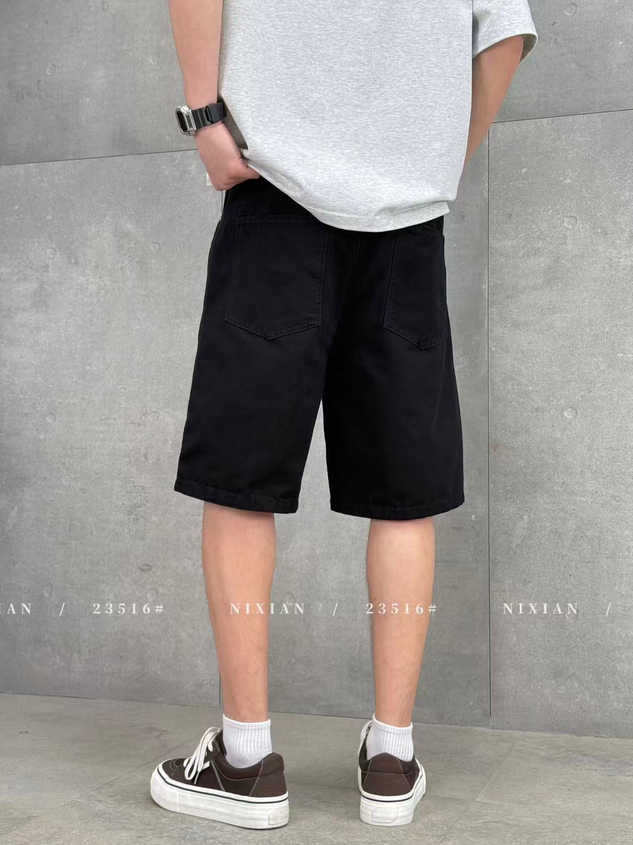 Black Cargo Shorts 23516