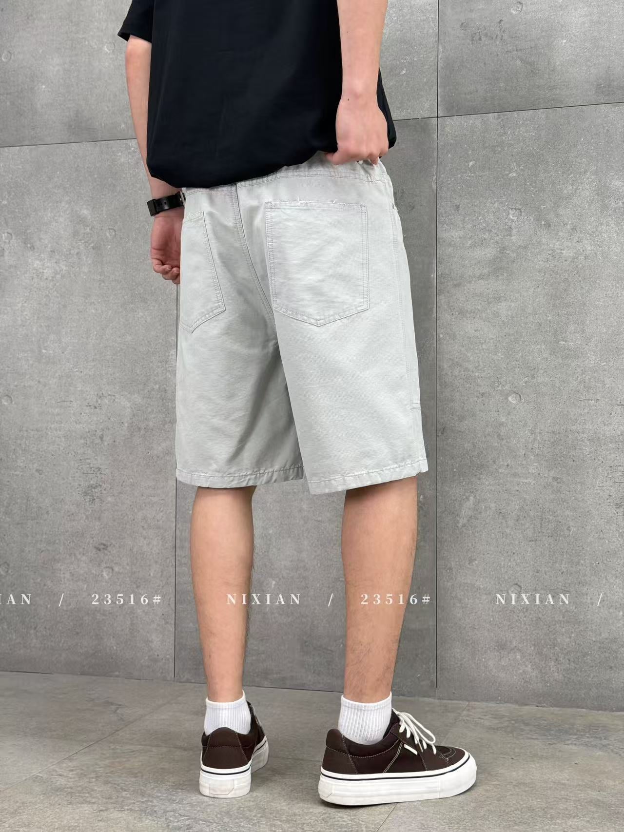 Grey Cargo Shorts 23516