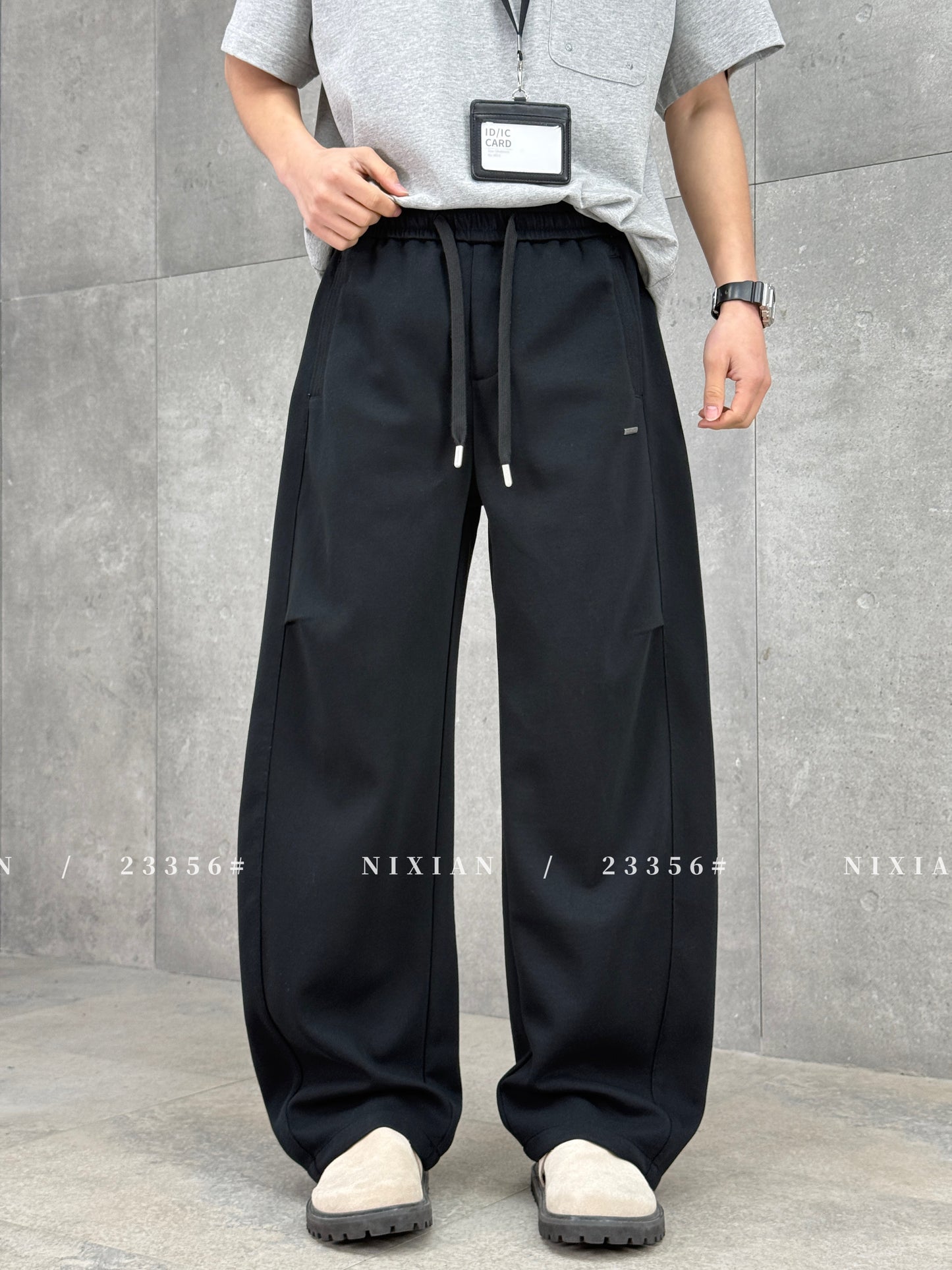 Black Cargo Pants 23356