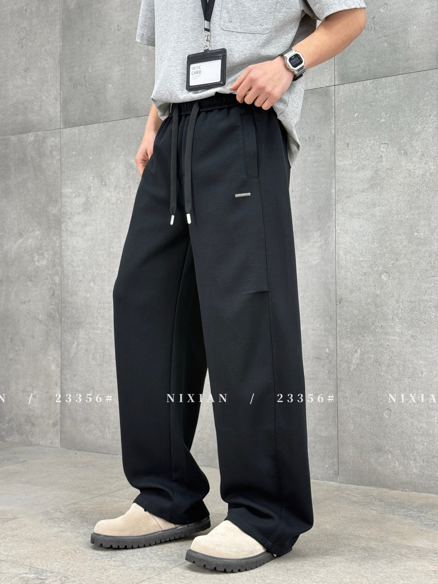 Black Cargo Pants 23356