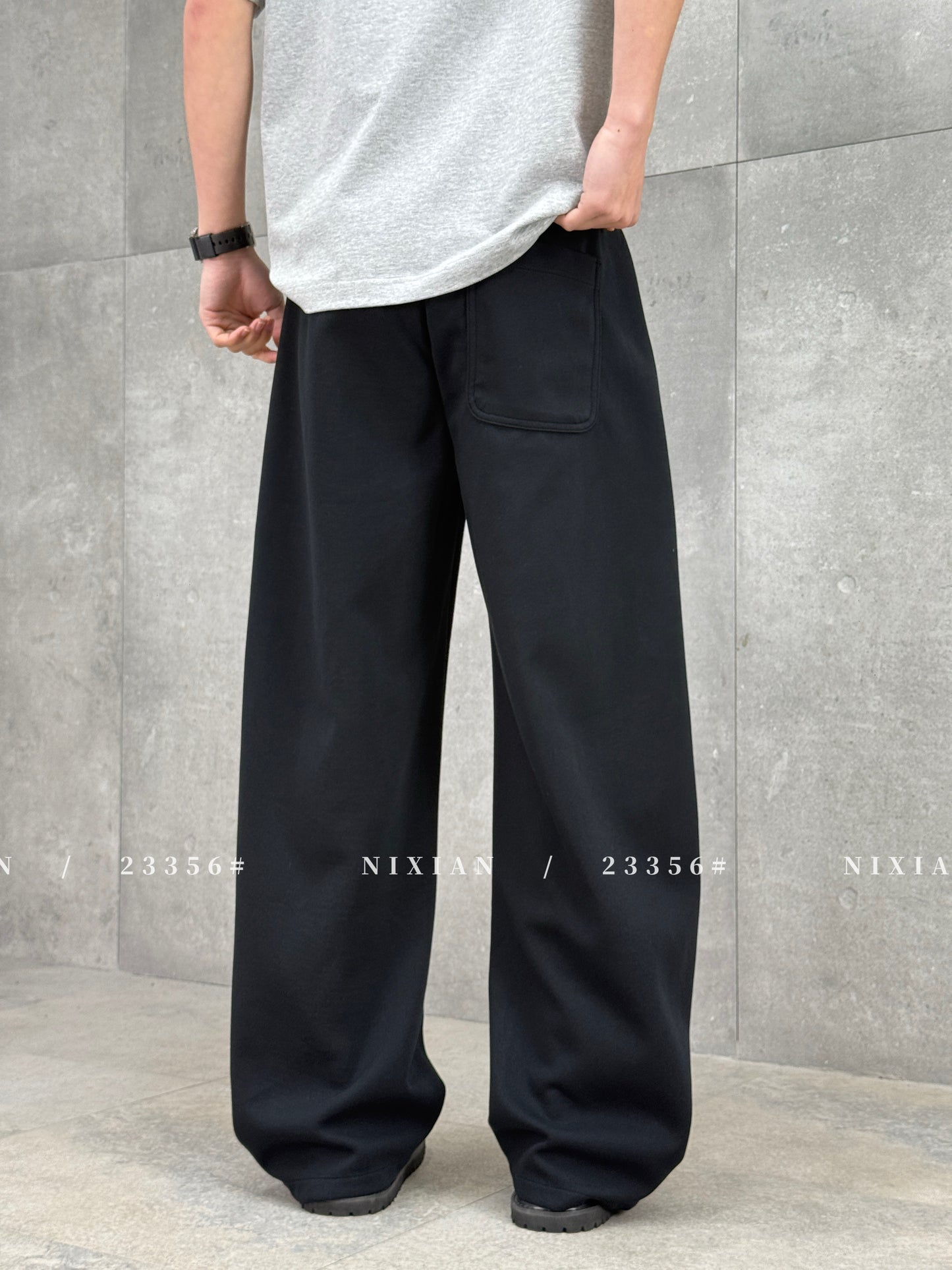 Black Cargo Pants 23356