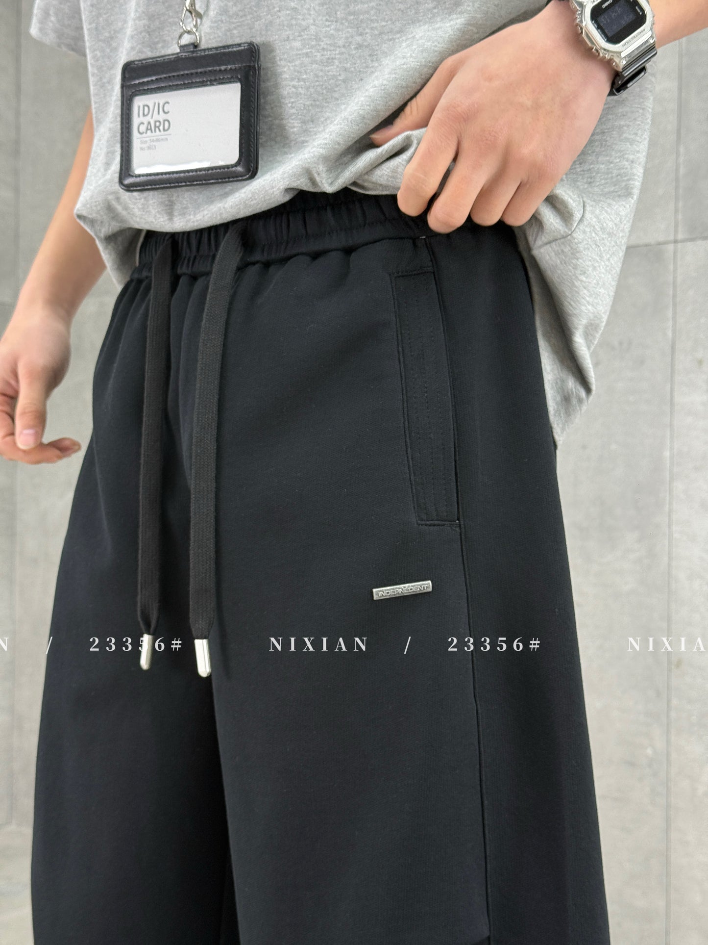 Black Cargo Pants 23356