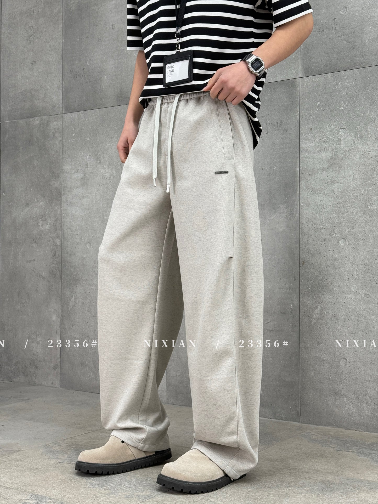 Grayish White Cargo Pants 23356