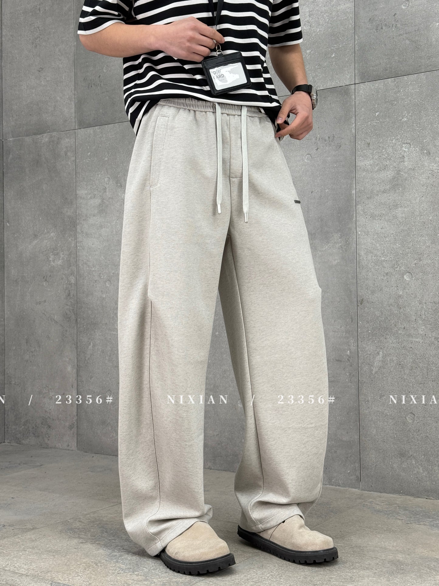 Grayish White Cargo Pants 23356
