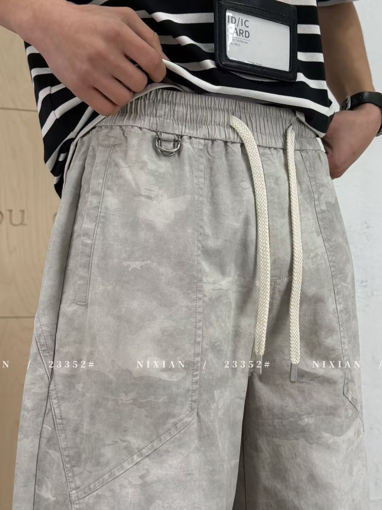 Grayish White Cargo Pants 23352