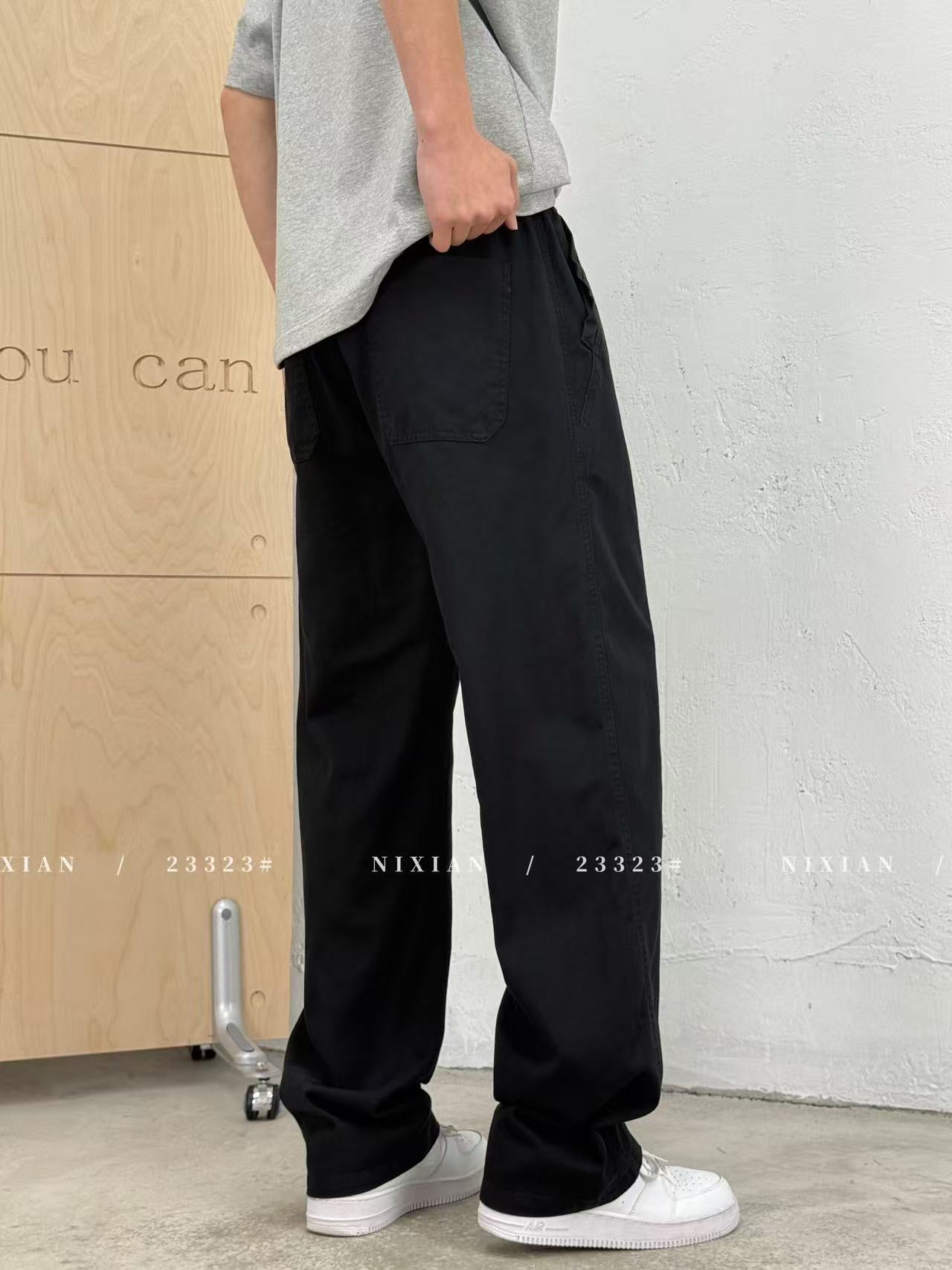 Black Cargo Pants 23323