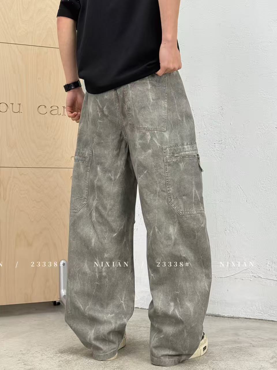 Grey Cargo Pants 23338