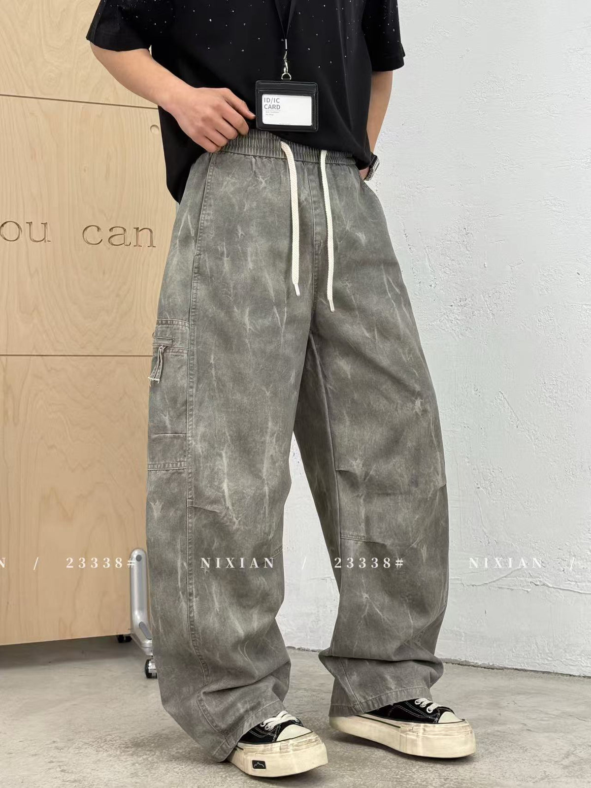 Grey Cargo Pants 23338