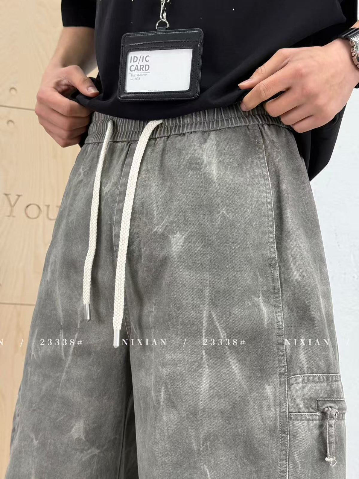 Grey Cargo Pants 23338