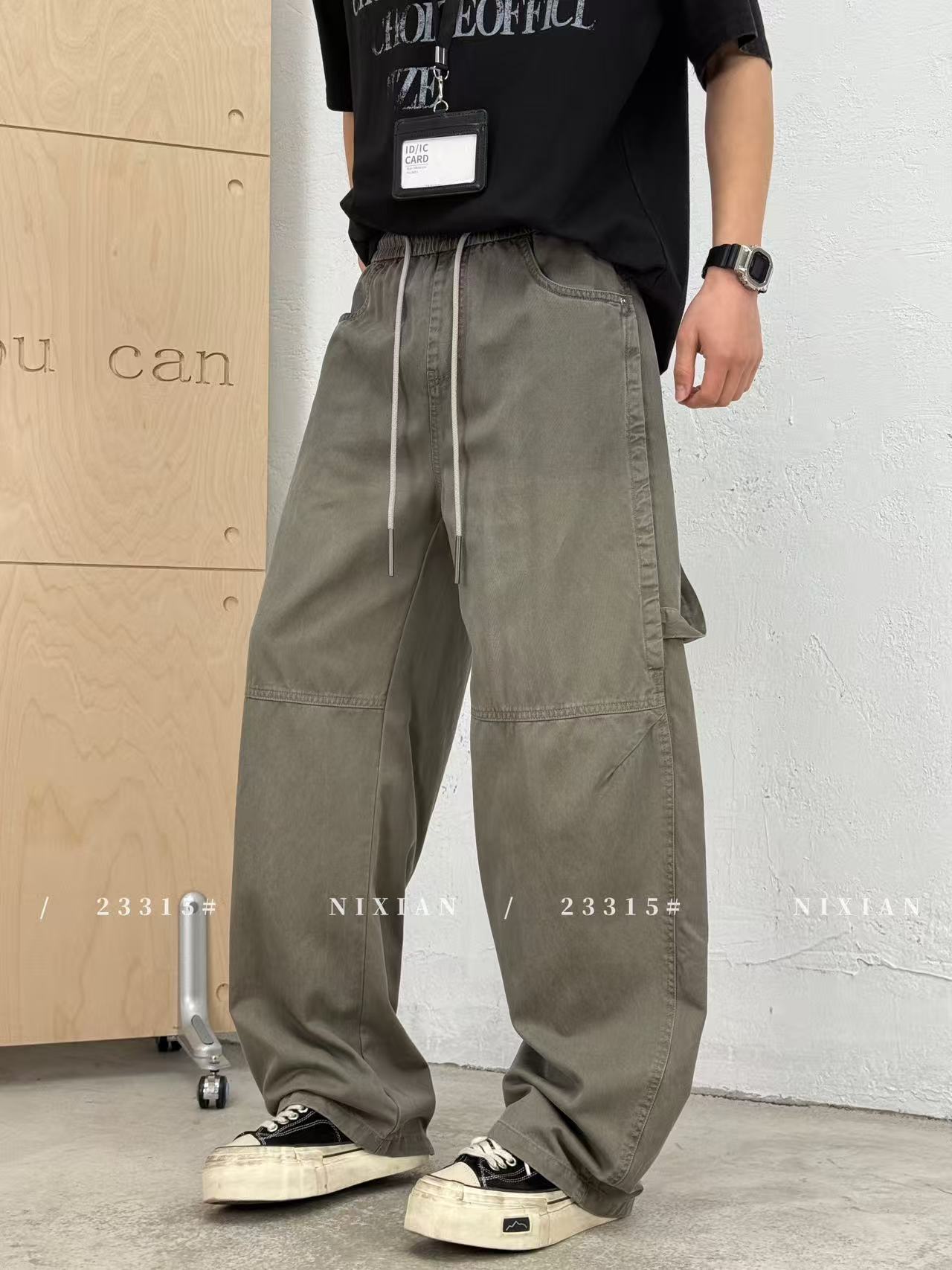 Grey Cargo Pants 23315