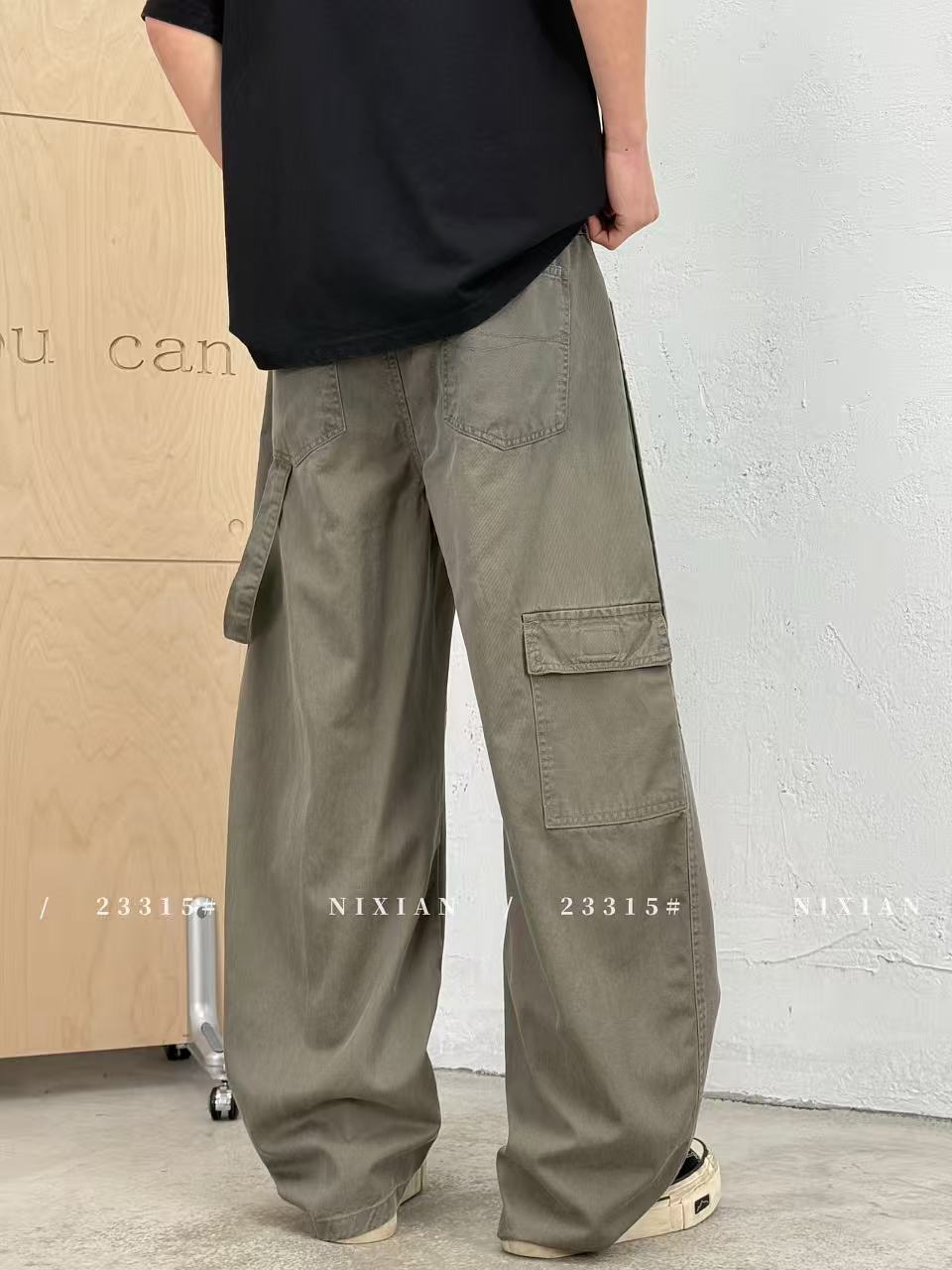 Grey Cargo Pants 23315