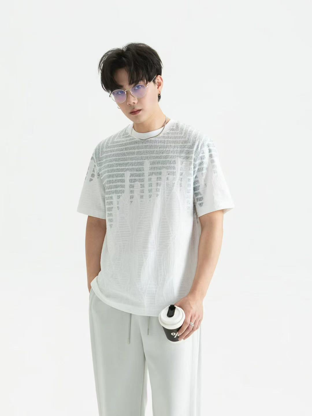 Minimal Texture Oversized Tee 26128