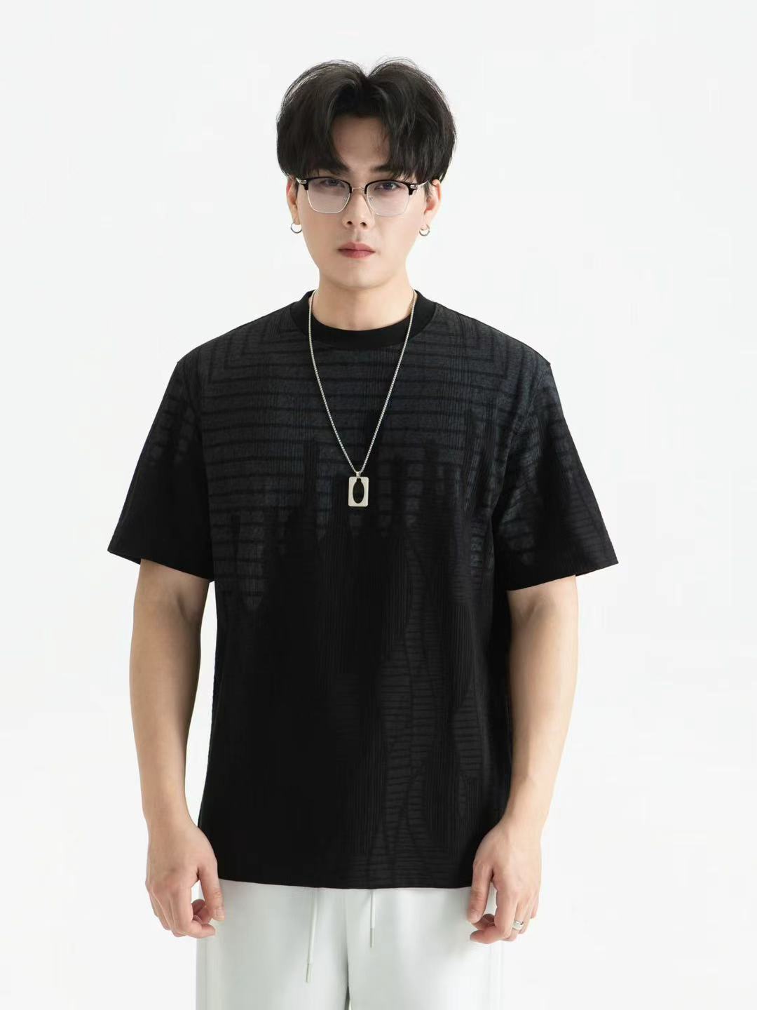 Minimal Texture Oversized Tee 26128