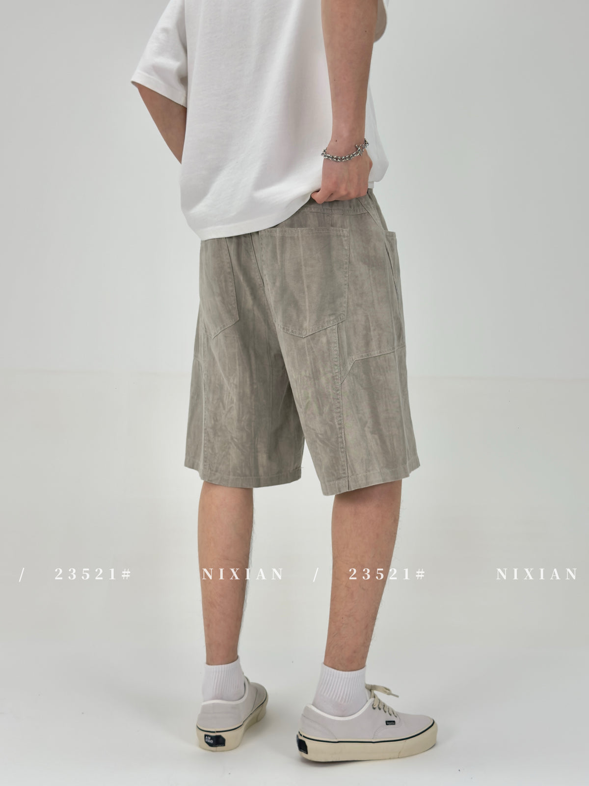 Grey Cargo Shorts 23521