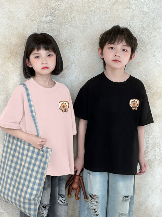 "LUCKY CAPYBARA" Oversized Unisex Kids T-Shirt - 36701
