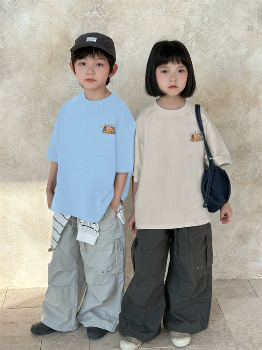 "KNOWLEDGE CAPYBARA" Oversized Unisex Kids T-Shirt - 36791