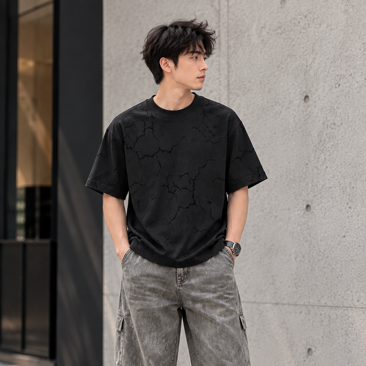 Black Oversized Tee -6006