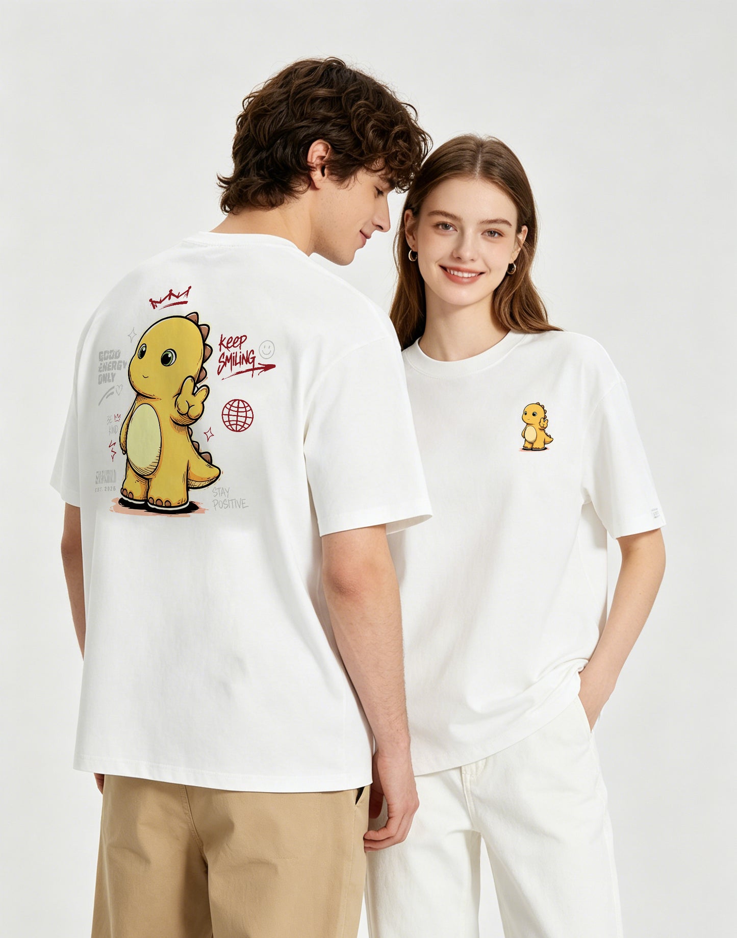 "Keep smiling" Oversized Tee - 3842