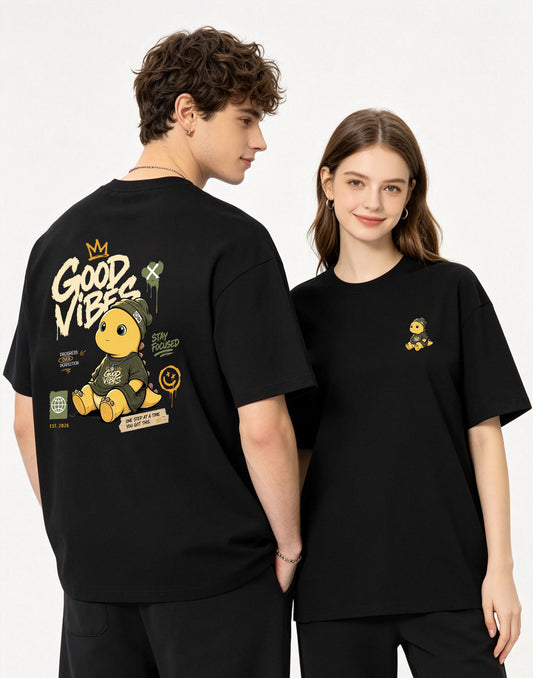 "Good Vibes" Oversized Tee - 3840