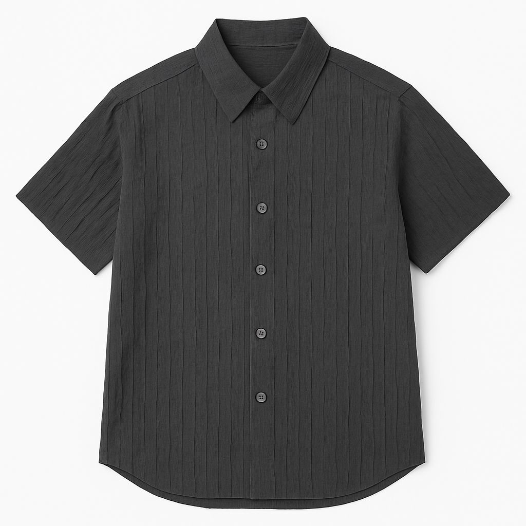 Oversized Short Sleeve Shirt 4516 Black