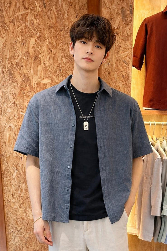 Oversized Short Sleeve Shirt 4520