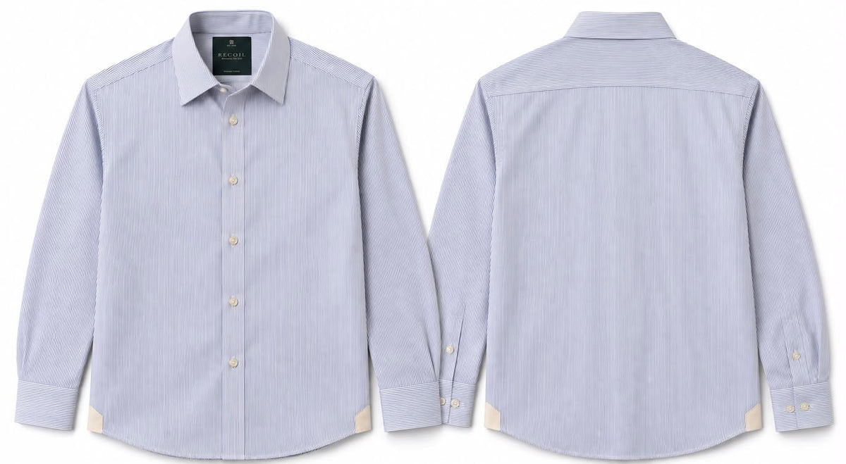 Striped Long Sleeve Shirt (Light Blue) 6844