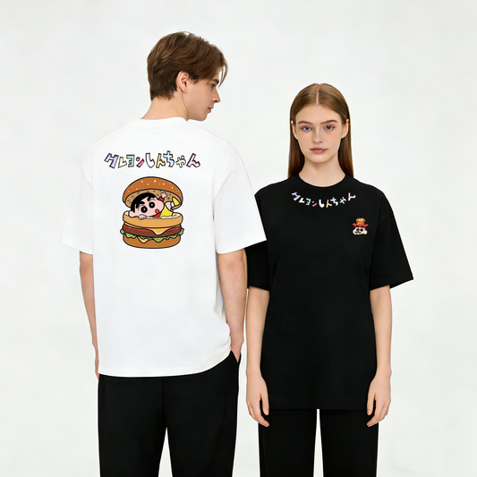 ”クレヨンしんちゃんHamburger" Oversized Tee -3699