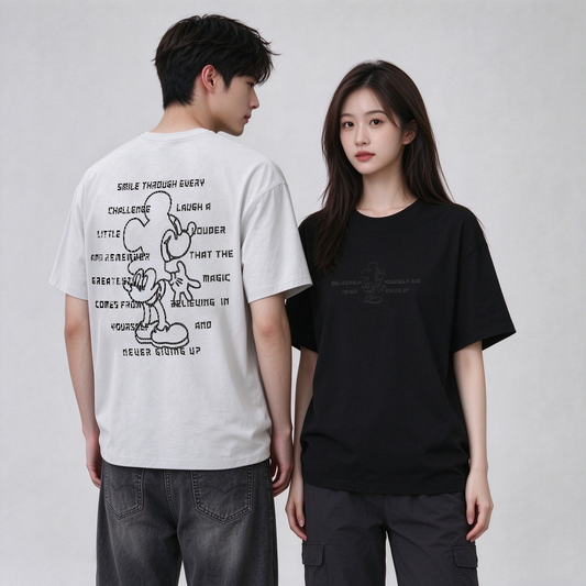 “Smile Through Every Challenge” Oversized Tee -3881