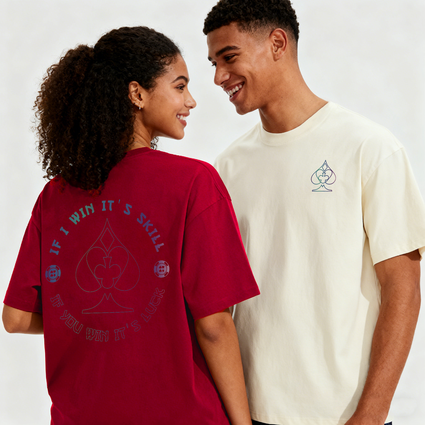 ”IF I WIN IT‘S SKILL" Oversized Tee - 3606