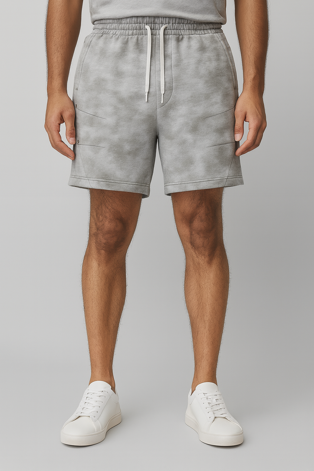 Grey Tie-Dye Casual Shorts 8501