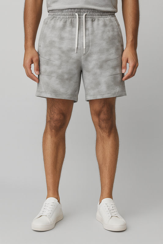 Grey Tie-Dye Casual Shorts 8501