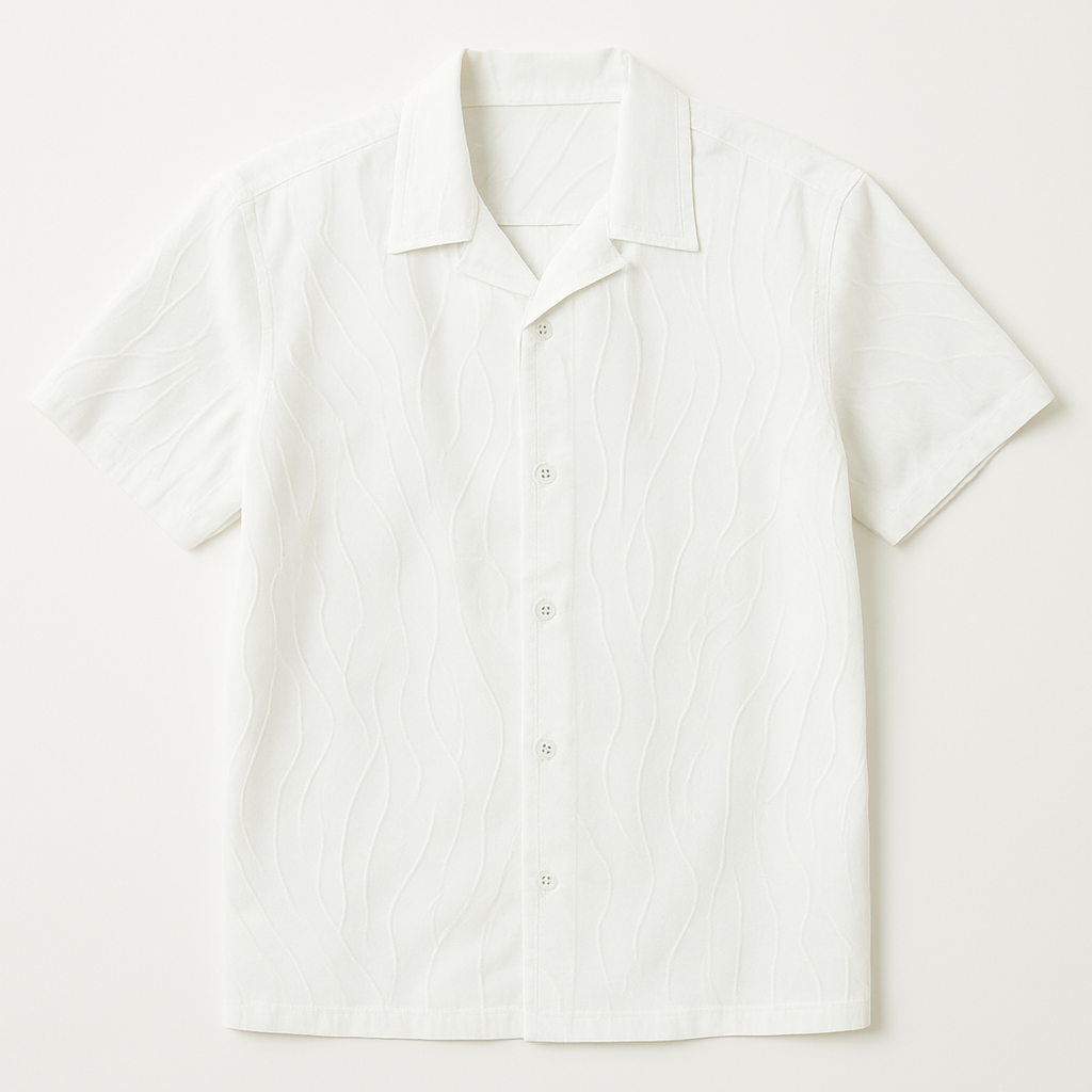 Oversized Short Sleeve Shirt 4510 White