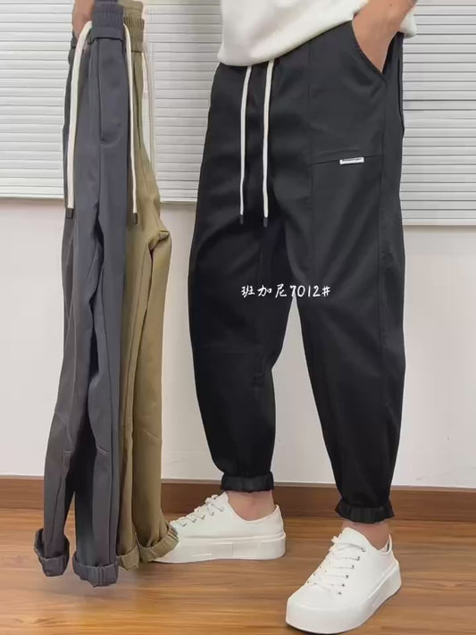 Black Cargo Pants 7012