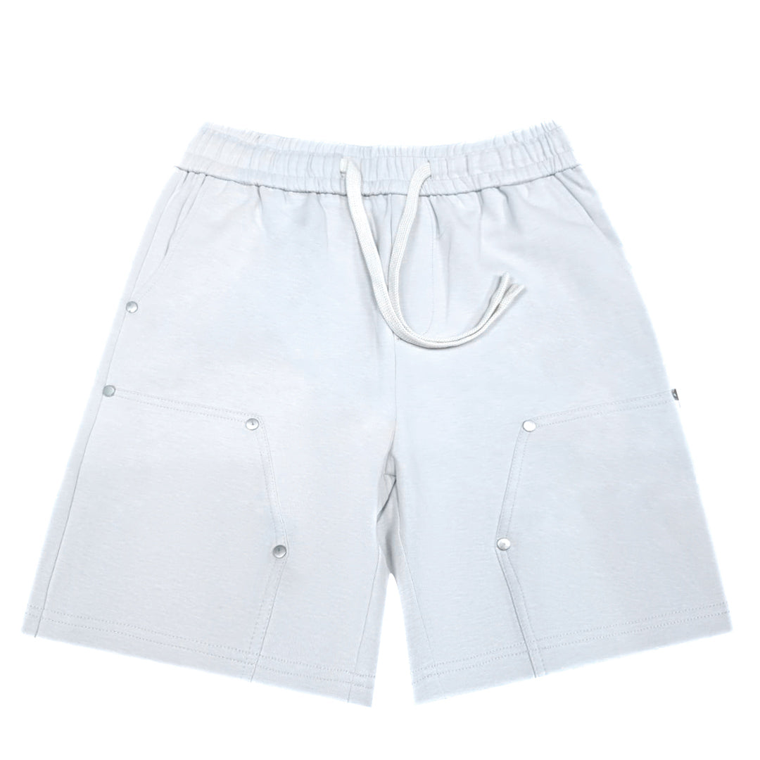 White Grey Jogger Shorts 222