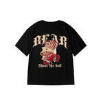 "Bear shooting the ball" High Graded Odell Fabric Oversized Tee 2360