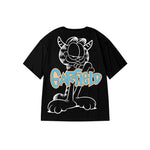 "Garfield's head with horns" High Graded Odell Fabric Oversized Tee 2271