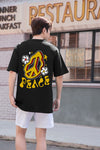 "PEACE" High Graded Odell Fabric Oversized Tee 2293