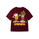 "Ho Ho Ho Garfield & Odie" High Graded Odell Fabric Oversized Tee 2268