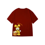 "Bunny Garfield & Odie" High Graded Odell Fabric Oversized Tee 2265
